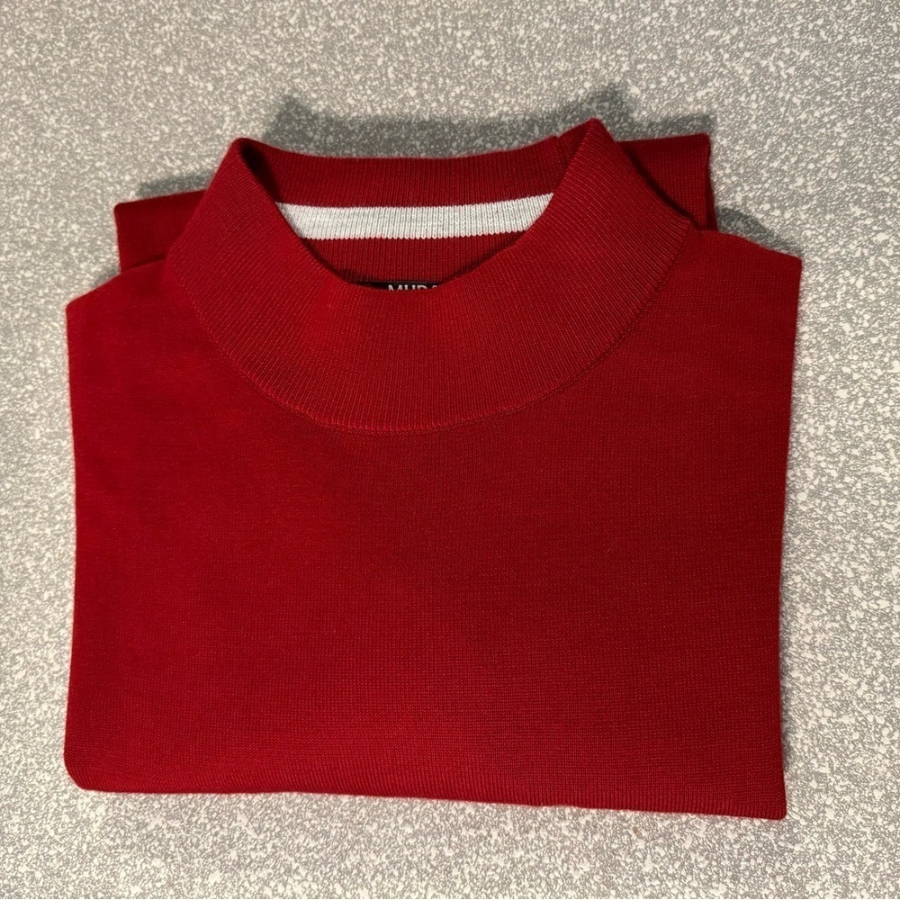 MURANO Unisex Burgundy Mock‎ Turtleneck Long Sleeve Classic Sweater Size M